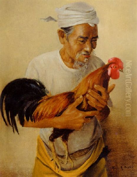 The Chinese Cook Oil Painting by Karl Albert Buehr