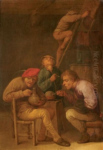 Tabagie Oil Painting by Jan Jansz Buesem