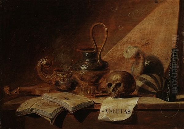 Vanitas-stilleben Oil Painting by Jan Jansz Buesem