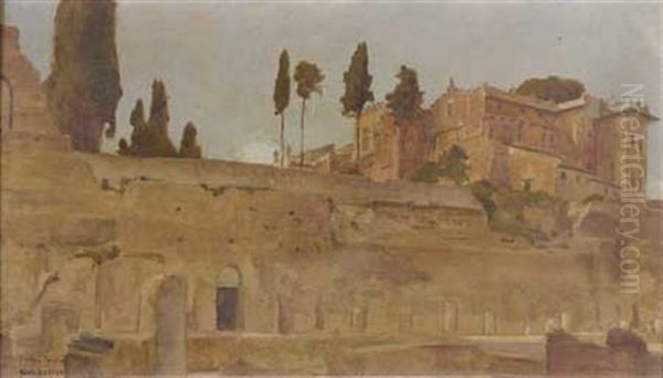 Rome: Villa Mills Palatin Oil Painting by Paul Buffet