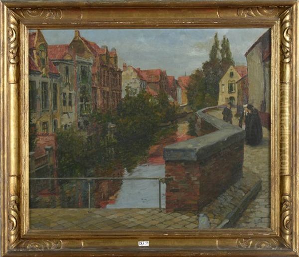 Coin De Bruges Anime Oil Painting by Carlos Buffin