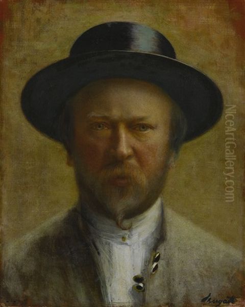 Portrait Of A Man, Traditionally Identified As A Self-portrait Oil Painting by Carlo Bugatti