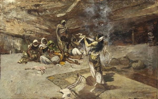 Danseuse Dans Le Campement Oil Painting by Carlo Bugatti