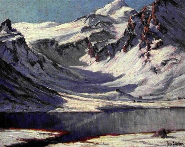 Le Lac De Montagne Oil Painting by Jean Bugnard