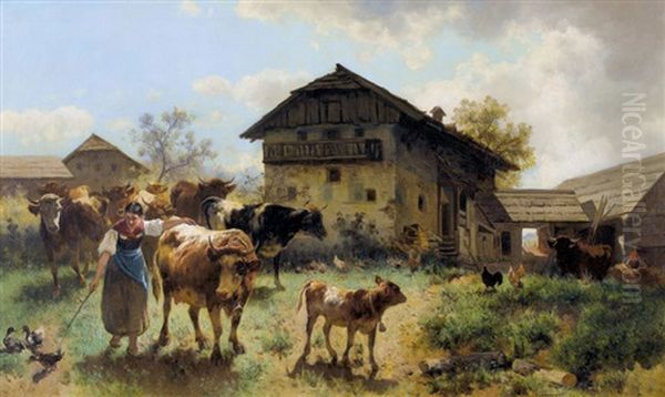 Austrieb Am Morgen Oil Painting by Conrad Buehlmayer