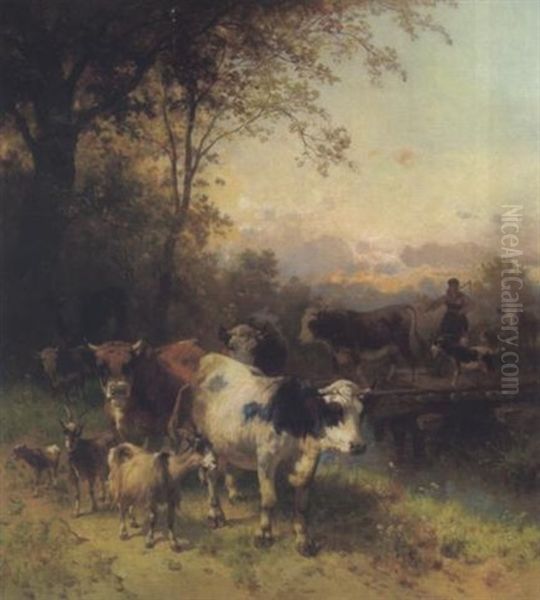 Heimkehr Von Der Weide Oil Painting by Conrad Buehlmayer