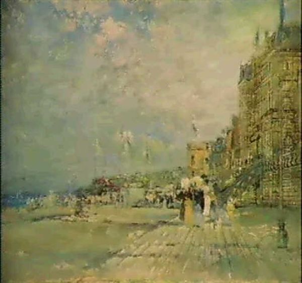 La Plage De Trouville by Felix Hilaire Buhot