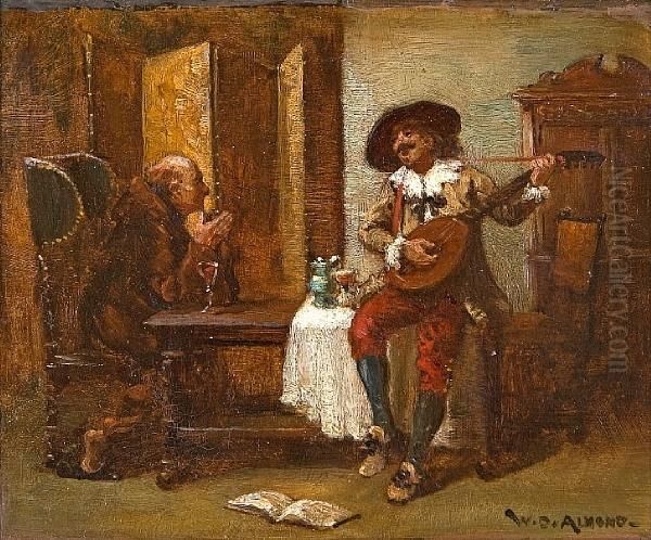 The Lute Player Oil Painting by William Douglas Almond