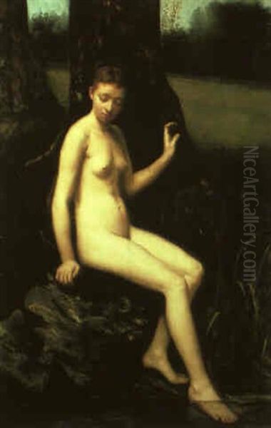 Wood Nymph Oil Painting by Jean Eugene Buland