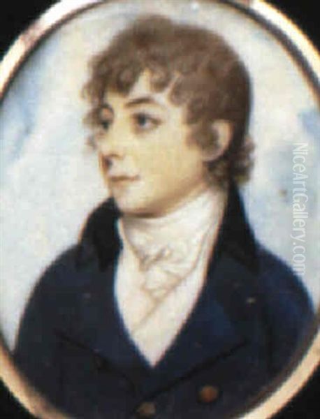 A Young Boy Oil Painting by Richard Bull