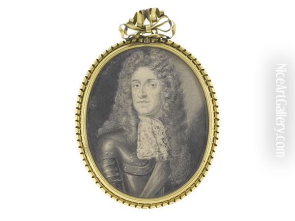 James Ii (1633-1701), King Of England And Ireland And James Vii Of Scotland (1685-1688), Wearing Suit Of Armour, Lace Jabot And Sash Of The Order Of The Garter Oil Painting by John Bullfinch