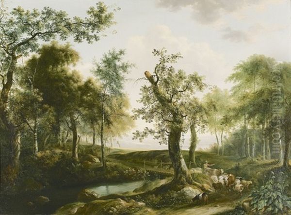 Waldlandschaft Im Sommer Oil Painting by Johann Balthasar Bullinger the Elder