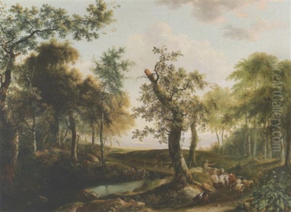 Waldlandschaft Im Sommer Oil Painting by Johann Balthasar Bullinger the Elder