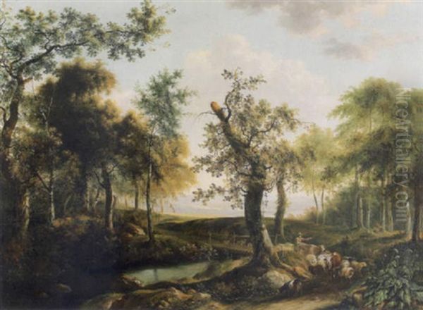 Waldlandschaft Im Sommer Oil Painting by Johann Balthasar Bullinger the Elder