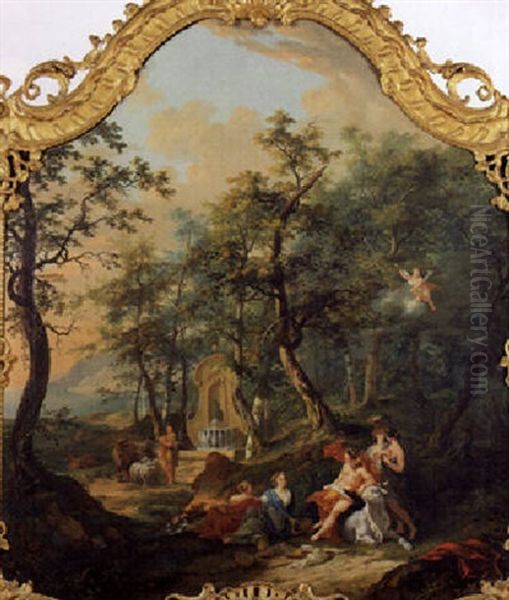 Raub Der Europa Oil Painting by Johann Balthasar Bullinger the Elder