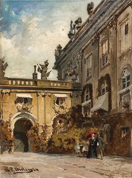 The Alte Palais In Berlin Oil Painting by Paul Buelow