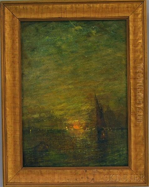 Sailing Into The Sunset, Venice Oil Painting by William Gedney Bunce