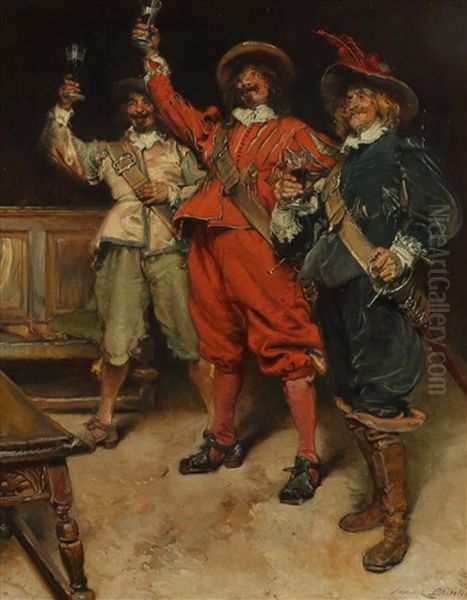 Drei Musketiere Oil Painting by Edgar Bundy