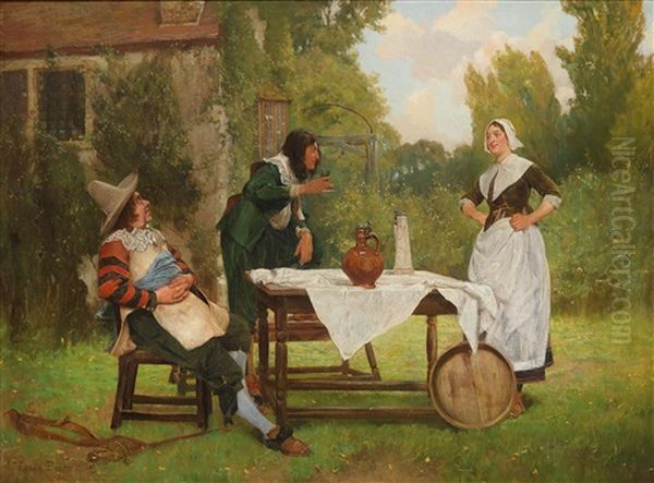 Cheerful Company Oil Painting by Edgar Bundy