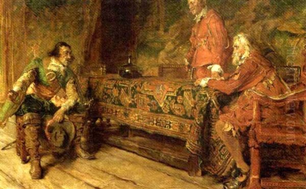 A Tale To Tell Oil Painting by Edgar Bundy