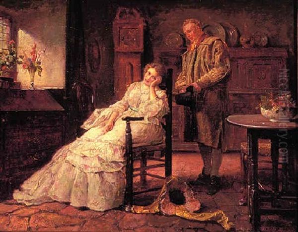 The Proposal Oil Painting by Edgar Bundy