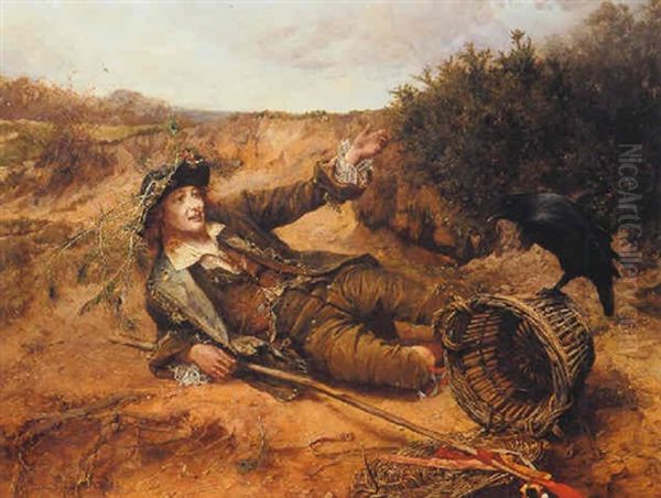 Fallen By The Wayside Oil Painting by Edgar Bundy