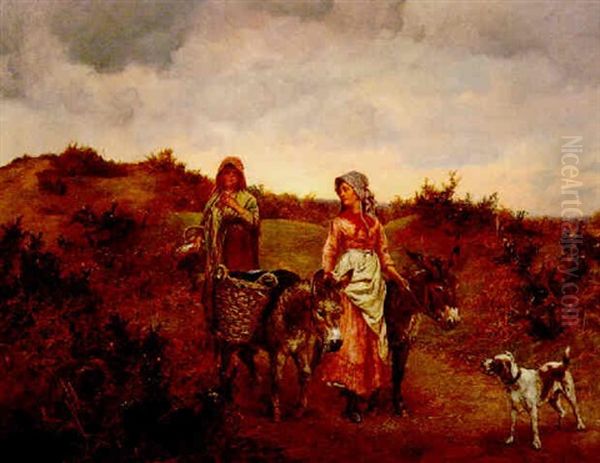 Returning Home Oil Painting by Edgar Bundy