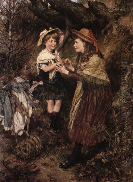 Cats Cradle Oil Painting by Edgar Bundy