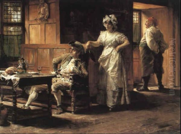 The Doubtful Customer Oil Painting by Edgar Bundy