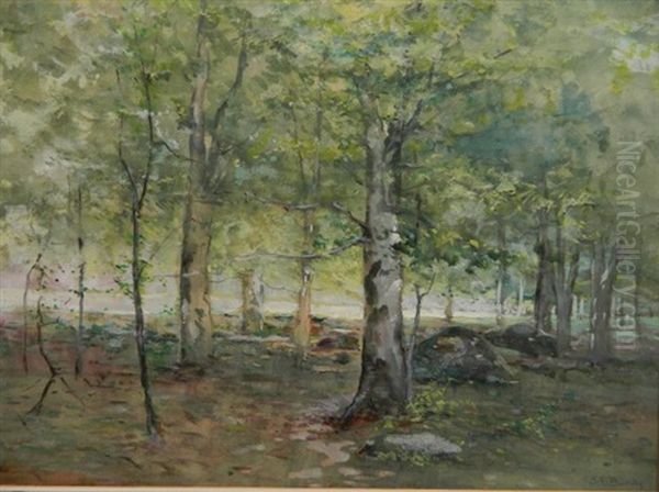 Indiana Woods Oil Painting by John Elwood Bundy