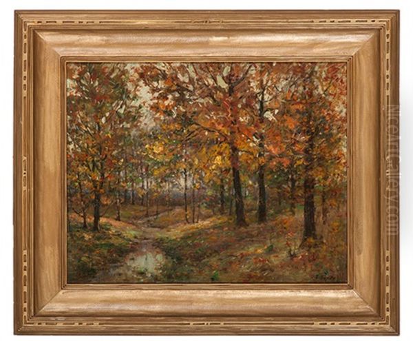 Autumn Oil Painting by John Elwood Bundy