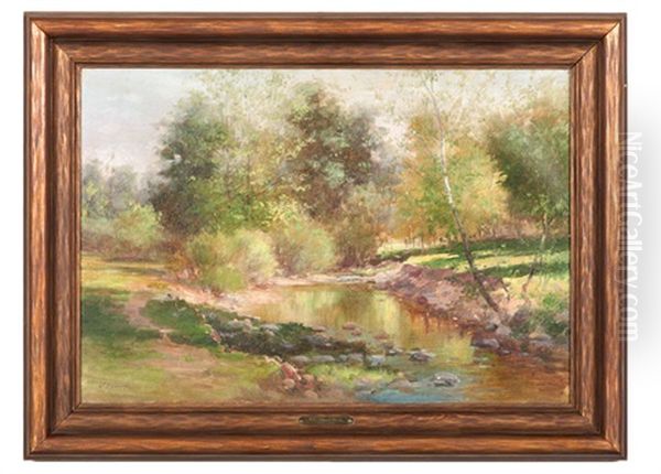 Landscape With Brook Oil Painting by John Elwood Bundy