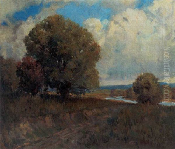 Indiana Landscape Oil Painting by John Elwood Bundy