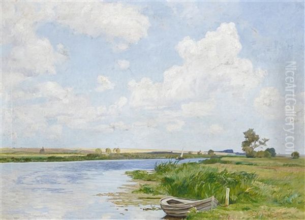 Mecklenburgische Landschaft Oil Painting by Franz Bunke