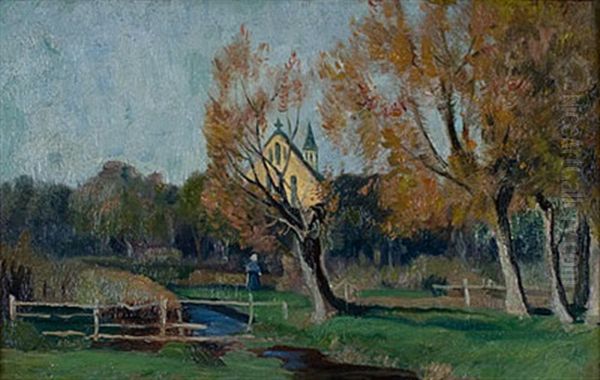 Weidenbaume Im Herbst Oil Painting by Franz Bunke