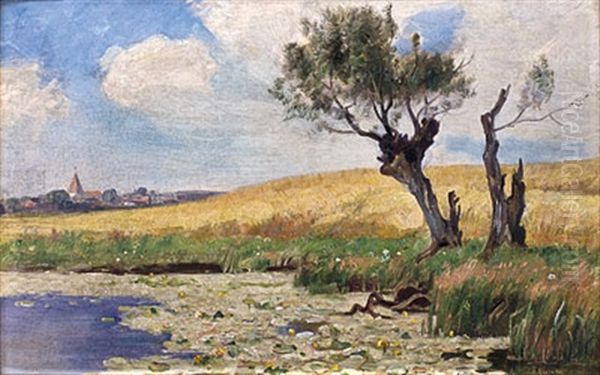 Sommer An Der Beke Oil Painting by Franz Bunke