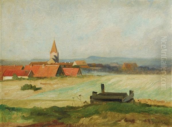 View Of Schwaan Oil Painting by Franz Bunke