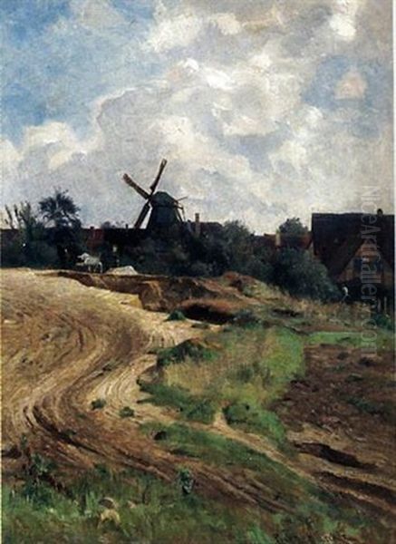 Ostfriesische Landschaft Oil Painting by Franz Bunke