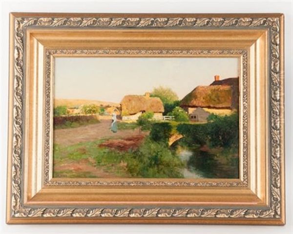 Cotswold Landscape Oil Painting by Dennis Miller Bunker