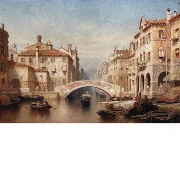 Venetian Canal by Andrew Fisher Bunner