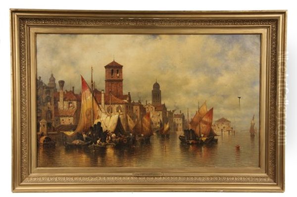 Fondamente Nuove, With The Tower Of The Jesuits Oil Painting by Andrew Fisher Bunner