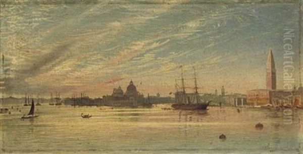 A Venetian View Oil Painting by John Wharlton Bunney