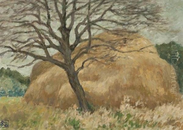 Rural Scene With Haystack (france) by Rupert Bunny