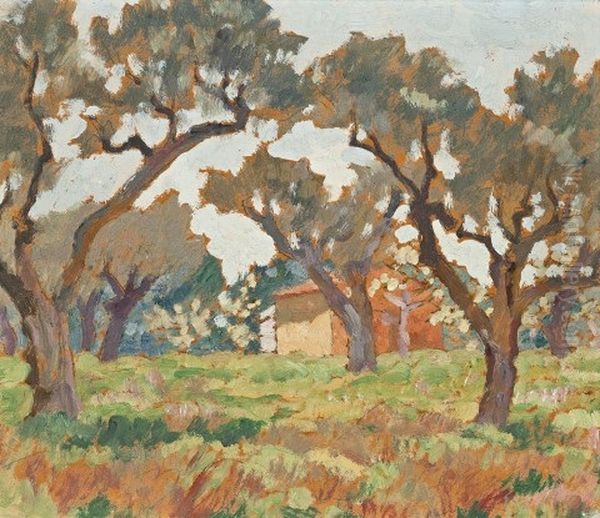 Spring Landscape, South Of France Oil Painting by Rupert Bunny