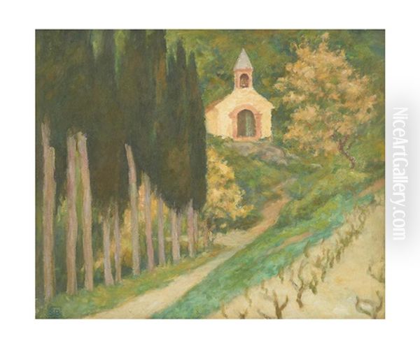 The Chapel In The Hills Oil Painting by Rupert Bunny