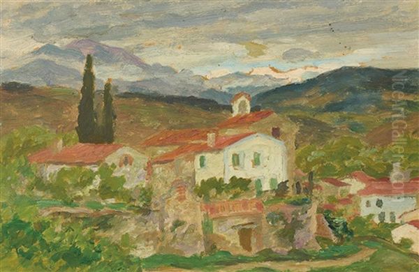 Landscape, South Of France Oil Painting by Rupert Bunny