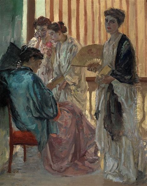 The 'tiff' Oil Painting by Rupert Bunny