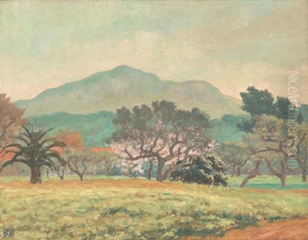 Farm, Le Lavandou Oil Painting by Rupert Bunny