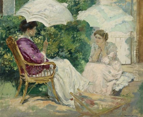 Chatting, Also Known As Causerie Oil Painting by Rupert Bunny