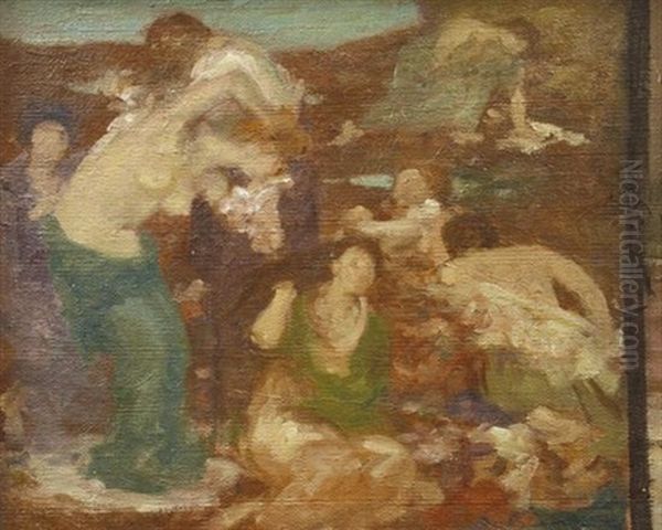 Study For Sur Le Tapis De Varech Oil Painting by Rupert Bunny